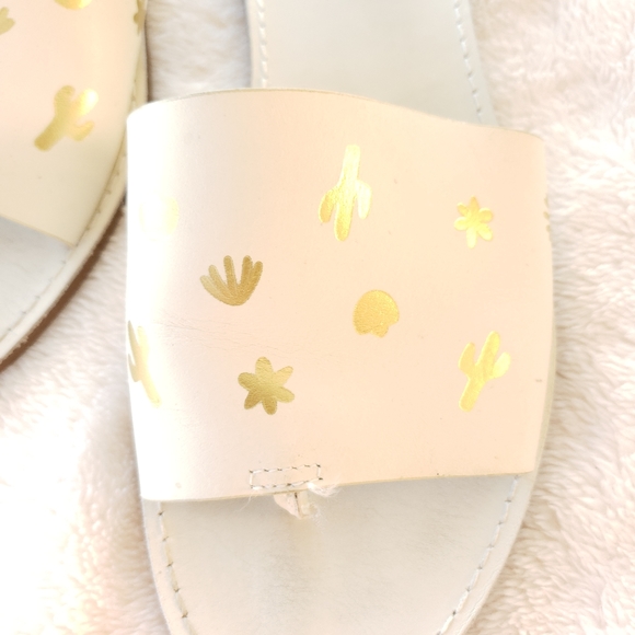 Madewell Cactus-Printed Leather Thong Slides - Picture 3 of 9